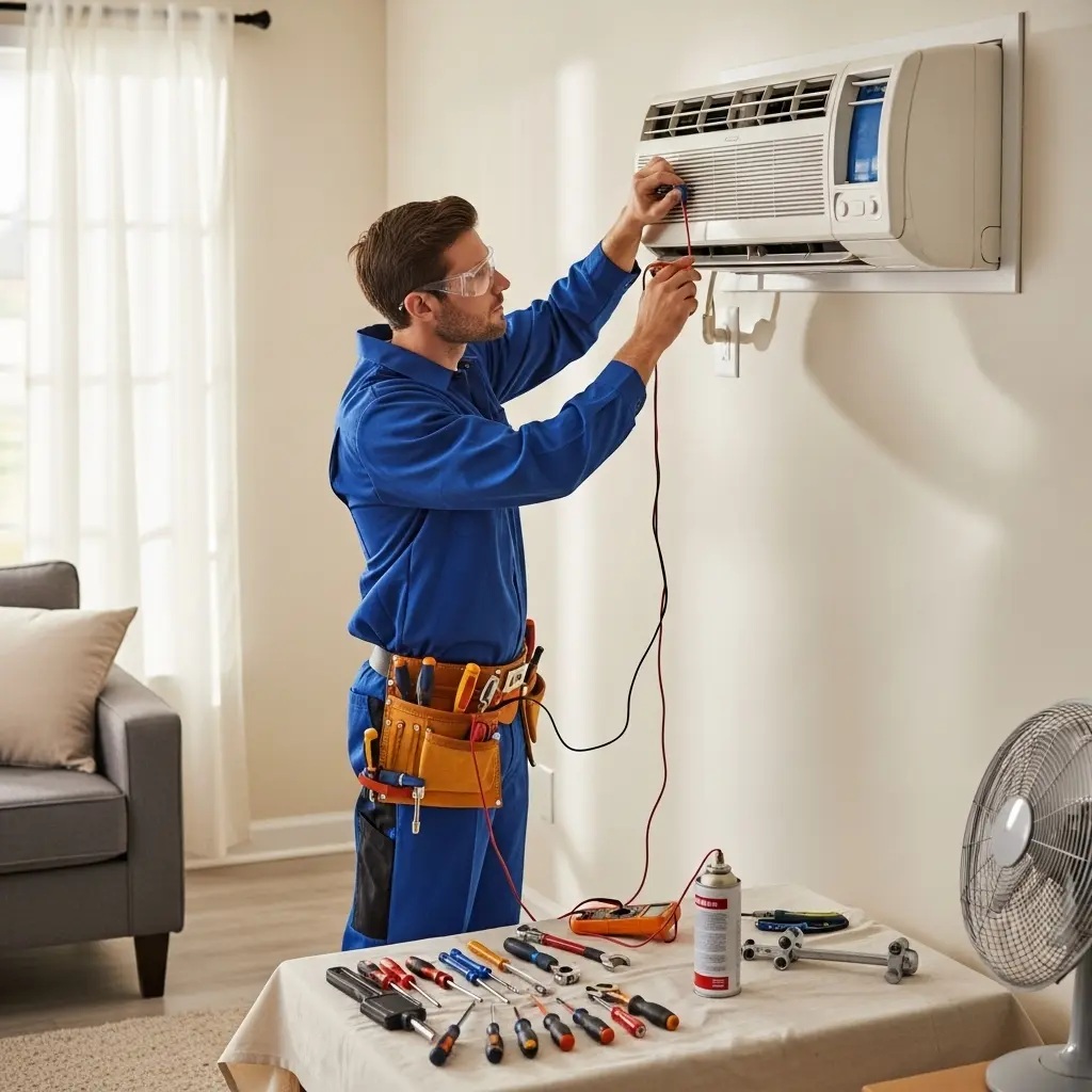 Sarıgöl Teka Teka klima gaz dolumu ve bakım – Enerji verimliliği artırıldı. - Teknik servis örneği